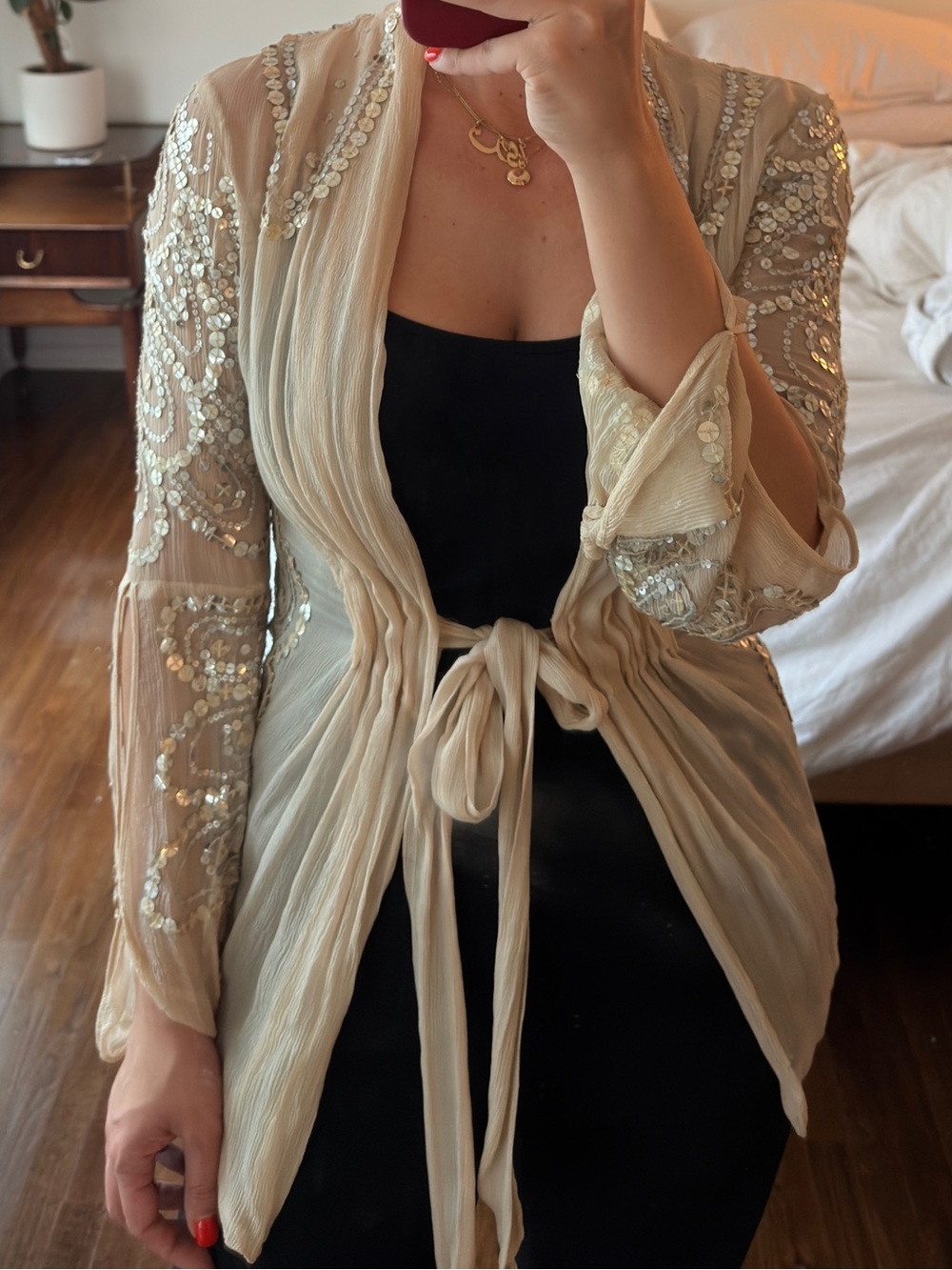 Sheer Sequin Top Cover Up - Picture 6 of 8
